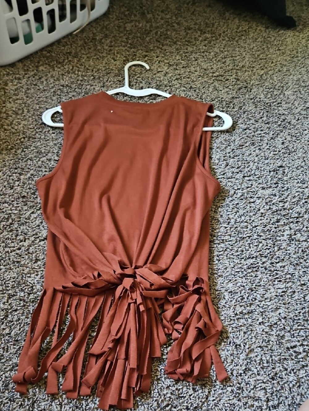 Cowboy Fringe Tank Top - Rust - Picture 2 of 4